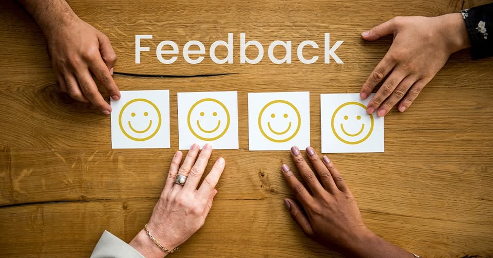 Picture of smiley faces displaying feedback